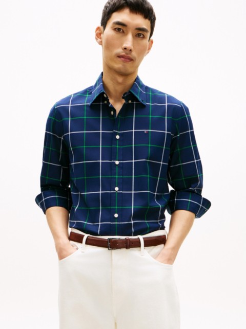 Мужские рубашки Tommy Hilfiger Regular Fit Windowpane All-Day Shirt