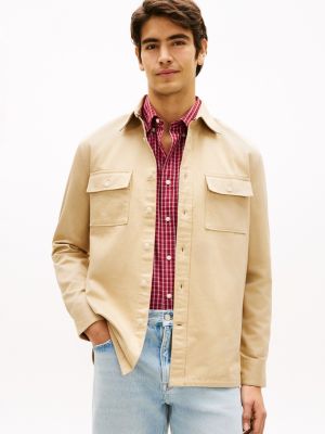 Regular Fit Slub Twill Overshirt from Tommy Hilfiger - $59.70