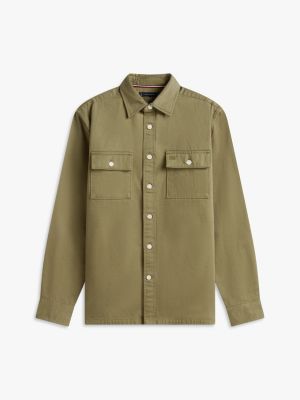 Мужские свитеры Tommy Hilfiger Regular Fit Slub Twill Overshirt — фото 5