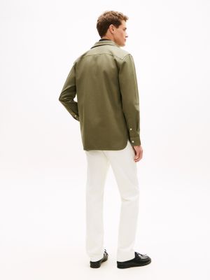 Мужские свитеры Tommy Hilfiger Regular Fit Slub Twill Overshirt — фото 4