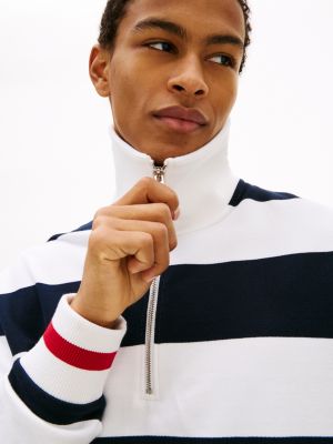 Breton Stripe Quarter-Zip Sweatshirt | Tommy Hilfiger