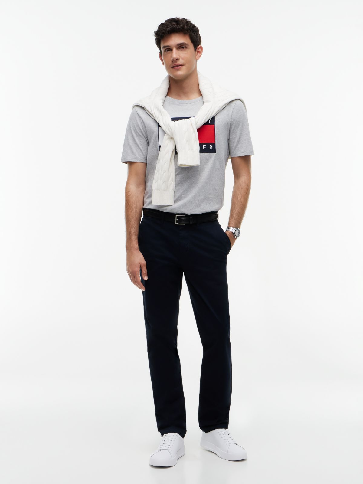 Big Flag Logo T-Shirt — Grey Heather
