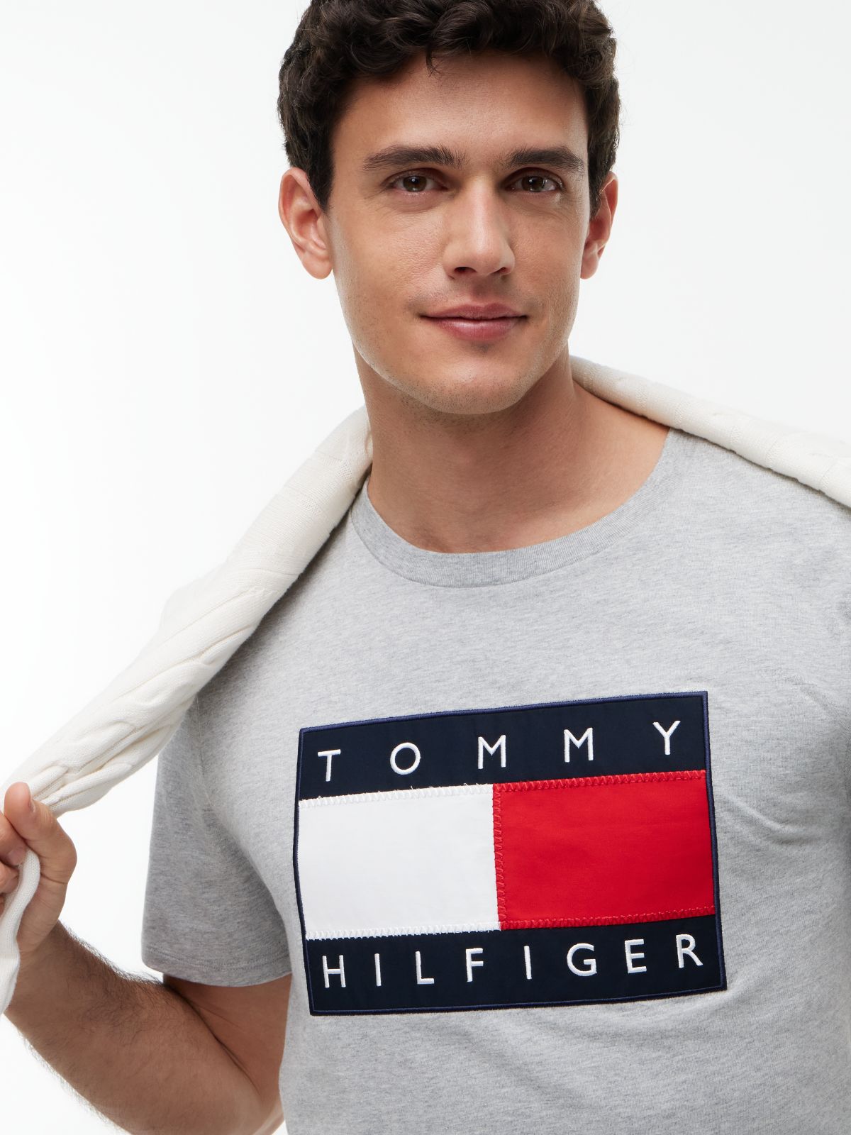 Big Flag Logo T-Shirt — Grey Heather