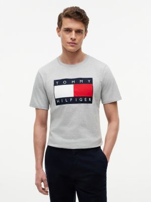 Big Flag Logo T-Shirt, Grey Heather