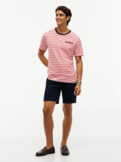 Striped Hilfiger Logo T-Shirt — Vintage Red 2