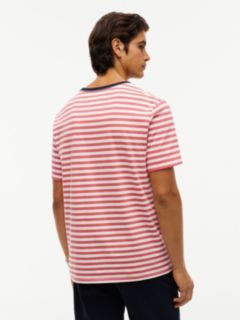Striped Hilfiger Logo T-Shirt — Vintage Red 4