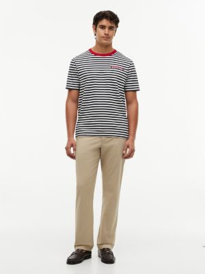 Мужские футболки Tommy Hilfiger Striped Hilfiger Logo T-Shirt — фото 2
