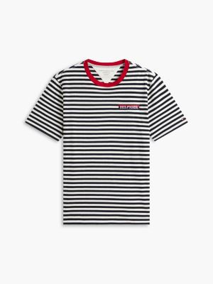 Мужские футболки Tommy Hilfiger Striped Hilfiger Logo T-Shirt — фото 5