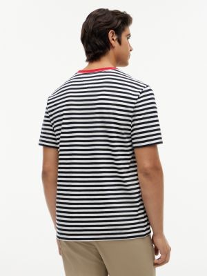 Мужские футболки Tommy Hilfiger Striped Hilfiger Logo T-Shirt — фото 4