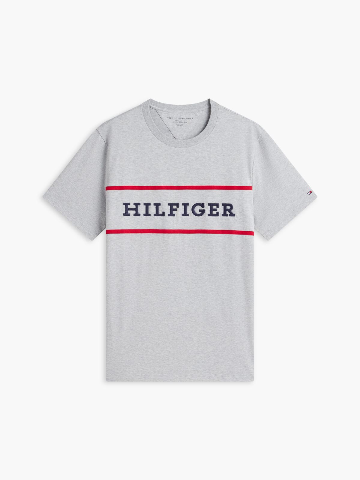 Hilfiger Logo T-Shirt — Grey Heather
