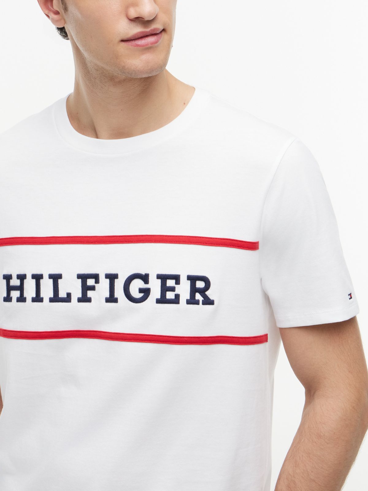 Hilfiger Logo T-Shirt — Optic White