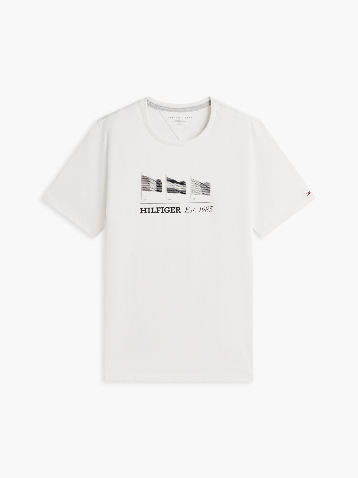 Hilfiger Multi-Flag Logo T-Shirt — Ivory Petal