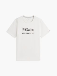 Hilfiger Multi-Flag Logo T-Shirt — Ivory Petal 5