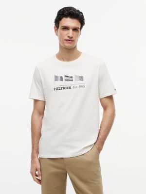 Hilfiger Multi-Flag Logo T-Shirt, Ivory Petal