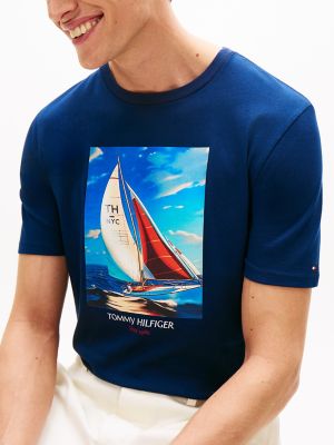 Мужские футболки Tommy Hilfiger Hilfiger Sailing Photo Print T-Shirt — фото 3
