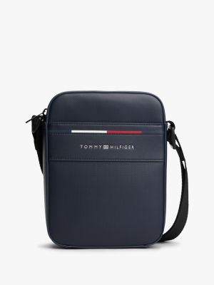 Signature Stripe Mini Reporter Bag, Space Blue