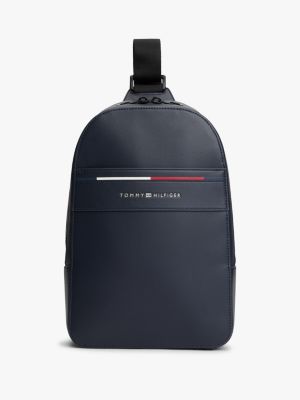 Signature Stripe Crossbody Sling Bag, Space Blue