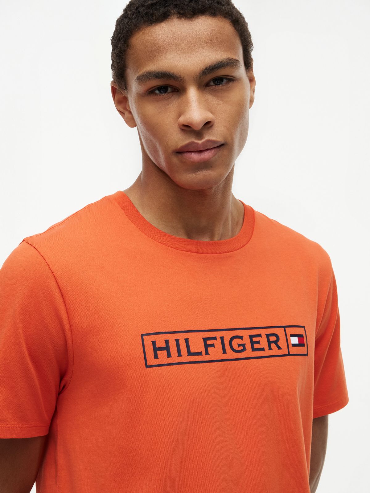 Hilfiger Box Logo T-Shirt — Brilliant Orange