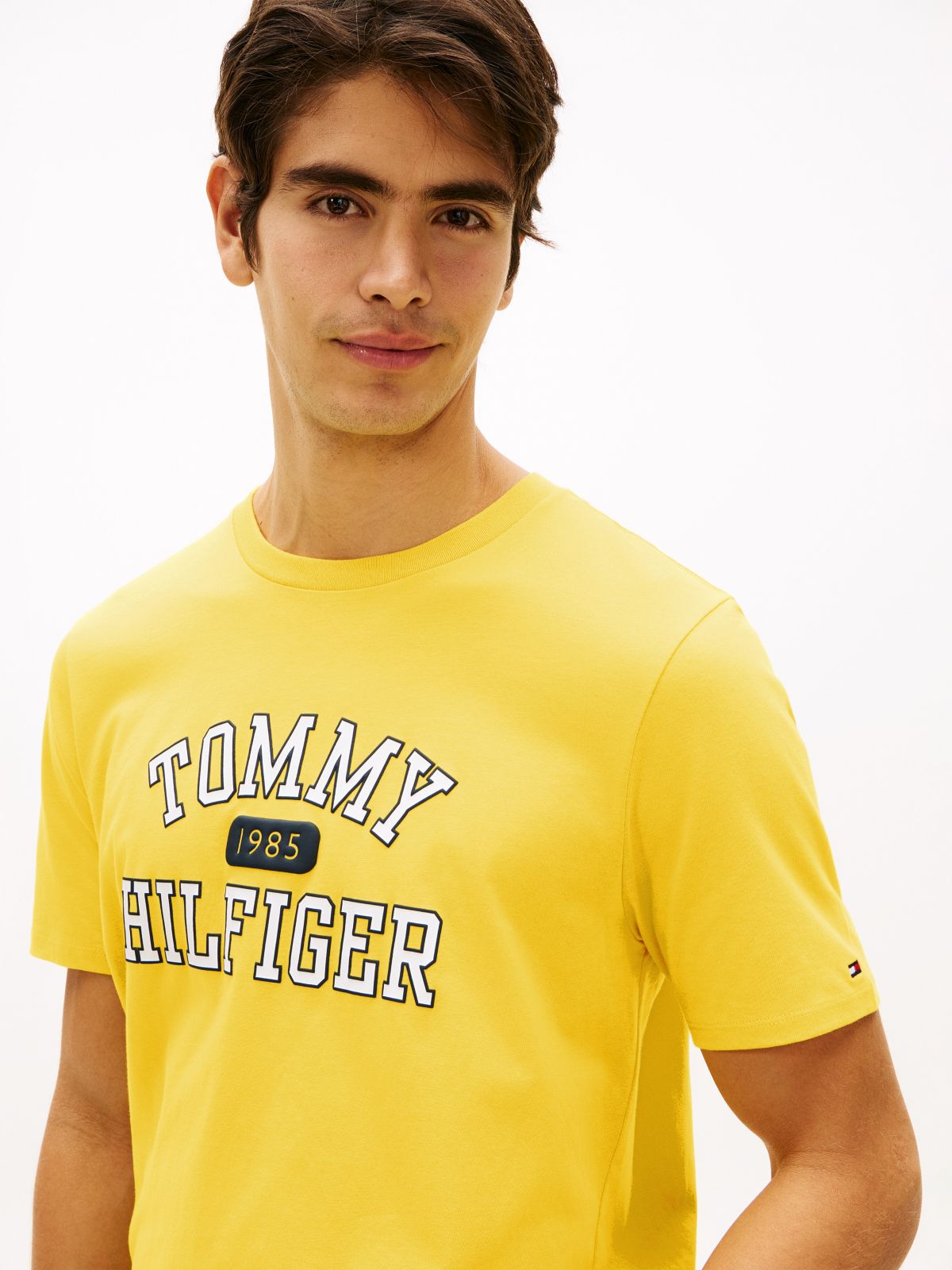 Tommy Varsity Logo T-Shirt — Marigold Yellow