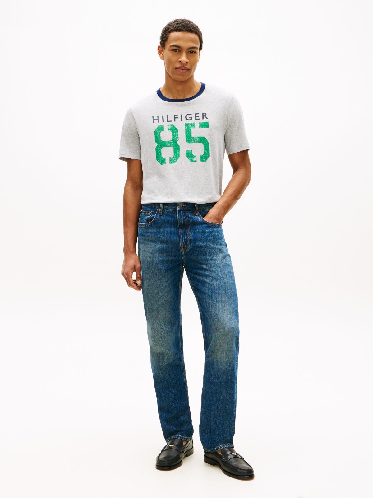 Hilfiger 85 Logo T-Shirt — Grey Heather