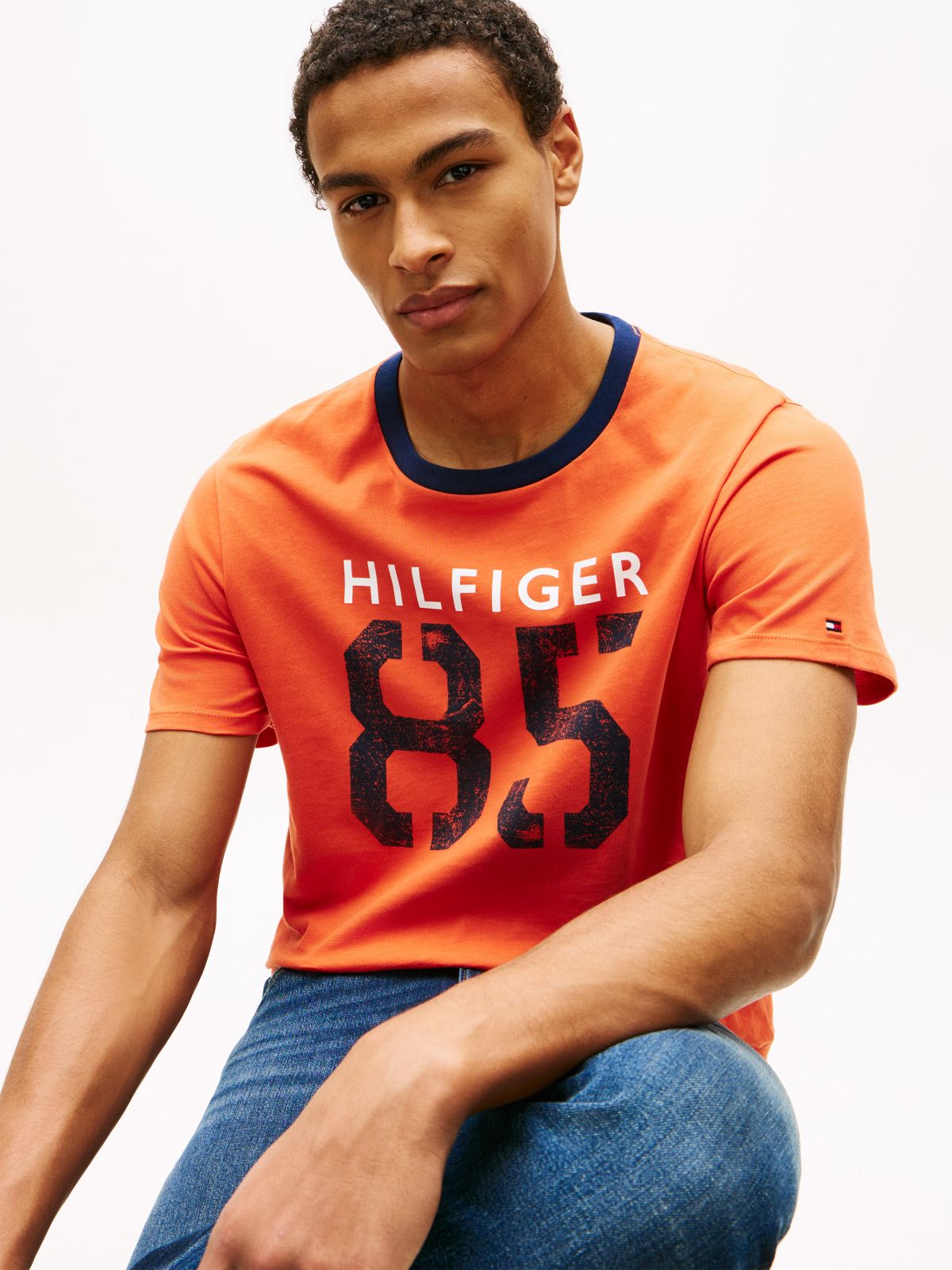 Hilfiger 85 Logo T-Shirt — Brilliant Orange