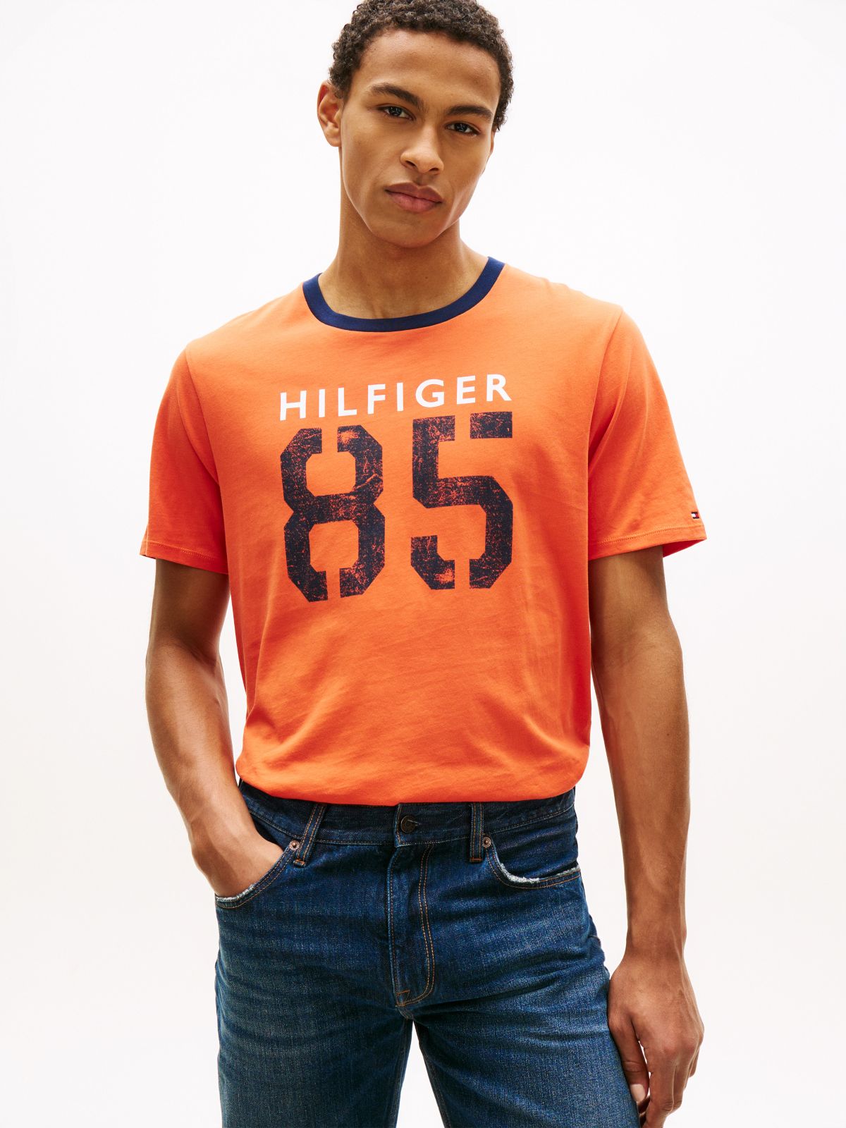 Hilfiger 85 Logo T-Shirt — Brilliant Orange