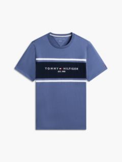 Hilfiger Block Stripe Logo T-Shirt — Faded Indigo 5
