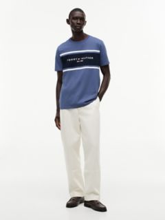 Hilfiger Block Stripe Logo T-Shirt — Faded Indigo 2
