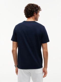Hilfiger Block Stripe Logo T-Shirt — Navy Blue 4