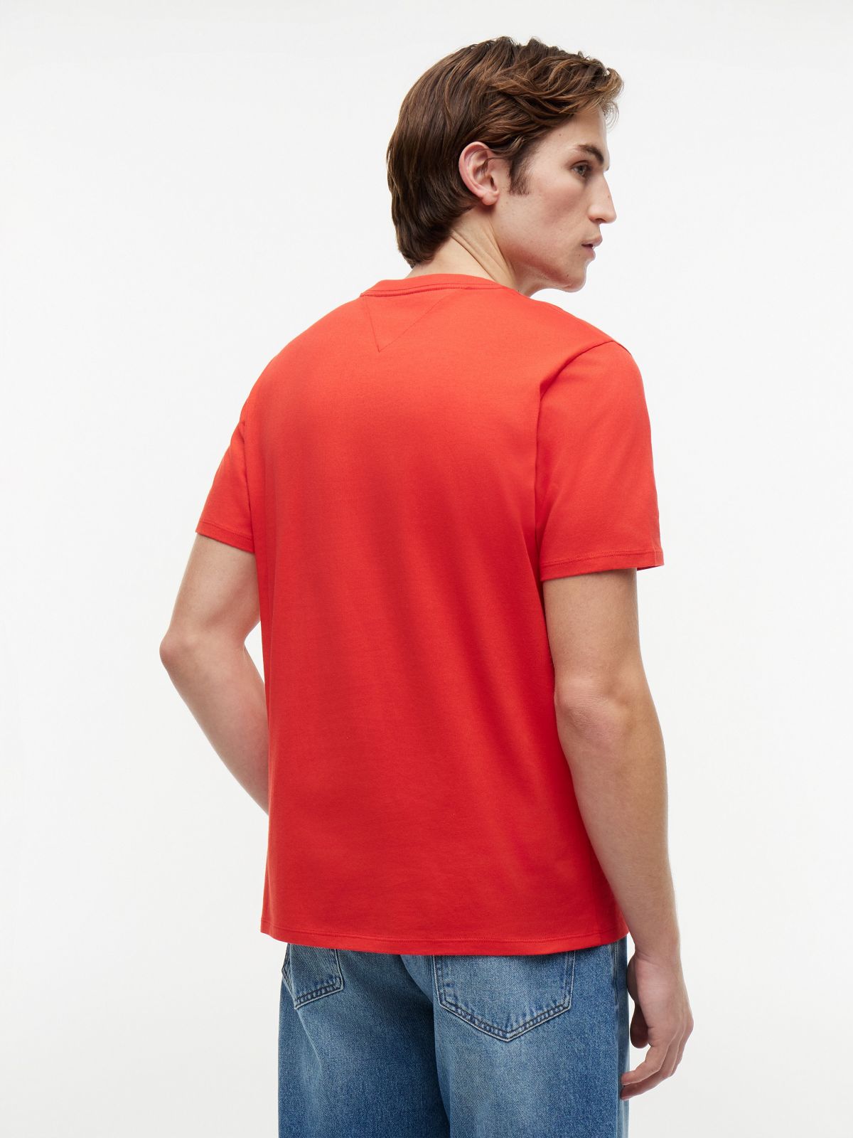 Hilfiger Block Stripe Logo T-Shirt — Deep Crimson