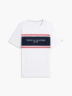 Hilfiger Block Stripe Logo T-Shirt — Optic White 5