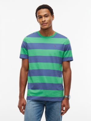 Rugby Stripe T-Shirt, Coastal Green
