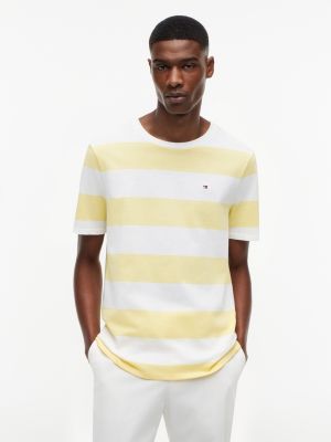 Rugby Stripe T-Shirt, Citronella/White Stripe