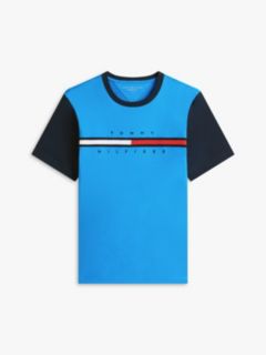 Flag Logo Contrast Sleeve T-Shirt — Dynamic Blue 5