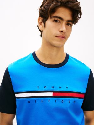Мужские футболки Tommy Hilfiger Flag Logo Contrast Sleeve T-Shirt — фото 3