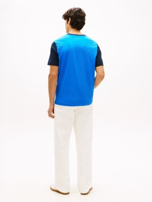 Мужские футболки Tommy Hilfiger Flag Logo Contrast Sleeve T-Shirt — фото 4