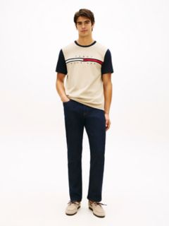 Flag Logo Contrast Sleeve T-Shirt — Sandalwood 2