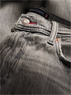 Distressed Straight Jean — Grey Black Wash 7