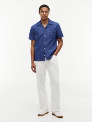 Мужские рубашки Tommy Hilfiger Regular Fit Garment-Dyed Denim Camp Shirt — фото 2