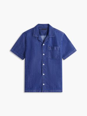 Мужские рубашки Tommy Hilfiger Regular Fit Garment-Dyed Denim Camp Shirt — фото 5