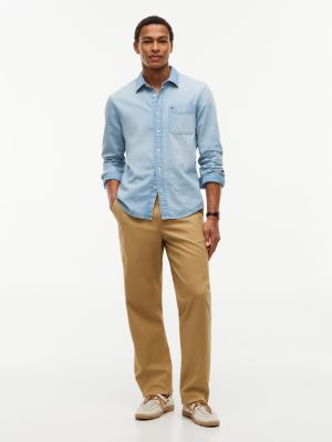 Мужские рубашки Tommy Hilfiger Regular Fit Chambray Pocket Shirt — фото 2