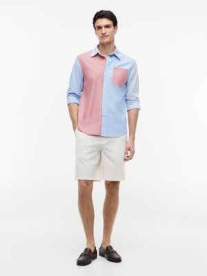 Мужские рубашки Tommy Hilfiger Regular Fit Colorblock Oxford Shirt — фото 2