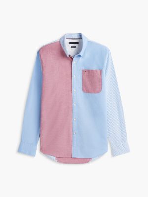 Мужские рубашки Tommy Hilfiger Regular Fit Colorblock Oxford Shirt — фото 5