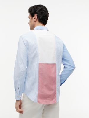 Мужские рубашки Tommy Hilfiger Regular Fit Colorblock Oxford Shirt — фото 4