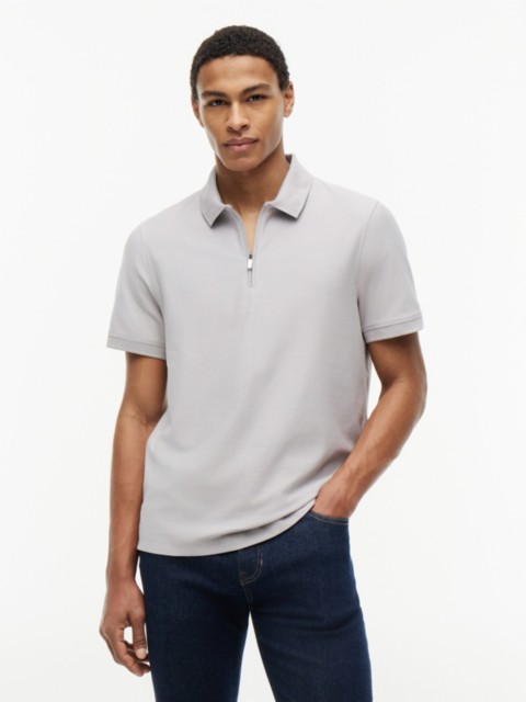 Мужские топы Tommy Hilfiger Regular Fit Quarter-Zip Wicking Polo
