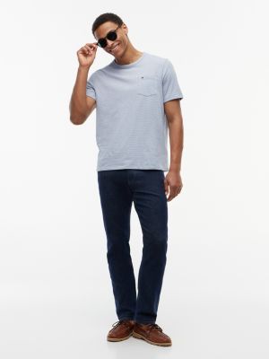 Мужские футболки Tommy Hilfiger Striped Linen-Blend Pocket T-Shirt — фото 2