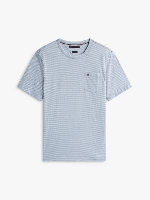 Мужские футболки Tommy Hilfiger Striped Linen-Blend Pocket T-Shirt — фото 5