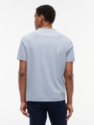 Мужские футболки Tommy Hilfiger Striped Linen-Blend Pocket T-Shirt — фото 4