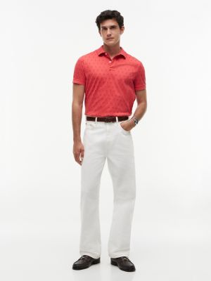 Мужские свитеры Tommy Hilfiger Allover Flag Print Interlock Polo — фото 2