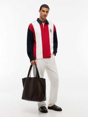 Мужские топы Tommy Hilfiger Relaxed Fit Colorblock Rugby Polo — фото 2
